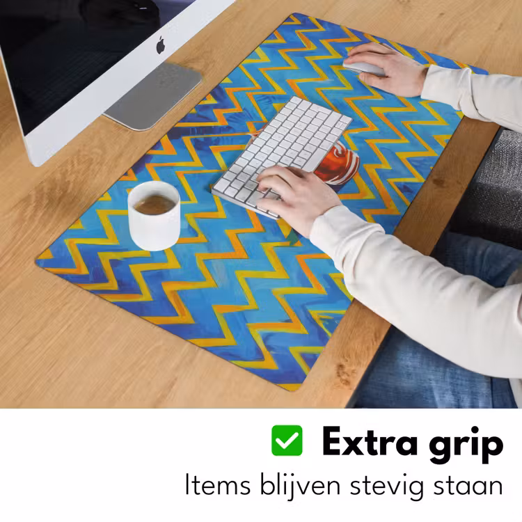 Bureau onderlegger - Mok - Koffie - Zigzag - Slagroom — 5