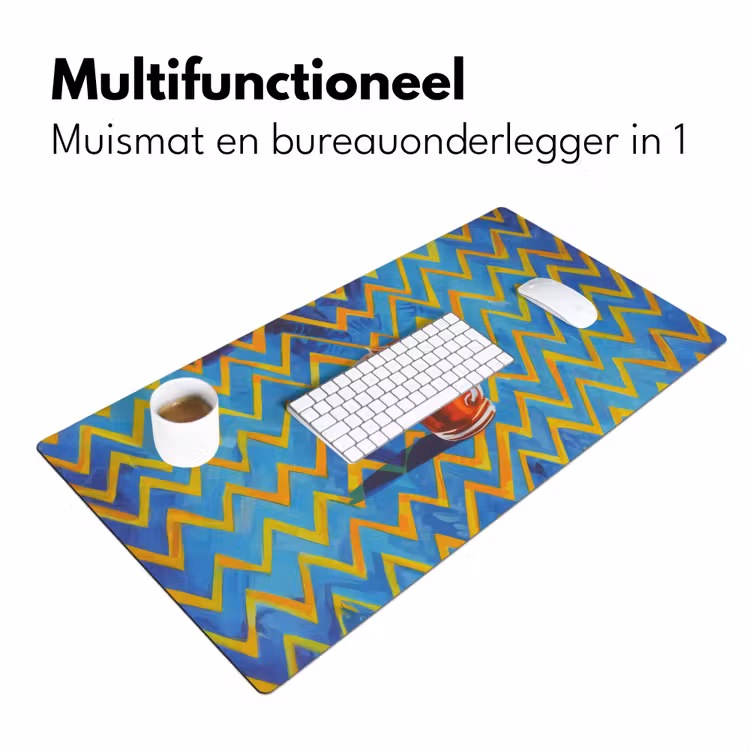 Bureau onderlegger - Mok - Koffie - Zigzag - Slagroom — 6