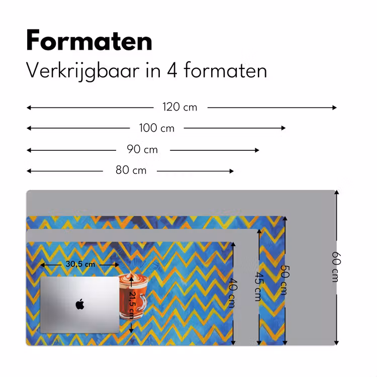 Bureau onderlegger - Mok - Koffie - Zigzag - Slagroom — 7