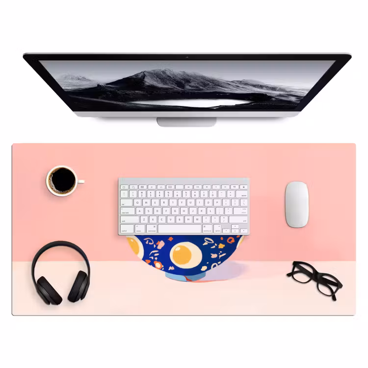 Bureau onderlegger - Noodles - Kom - Blauw - Illustratie — 3