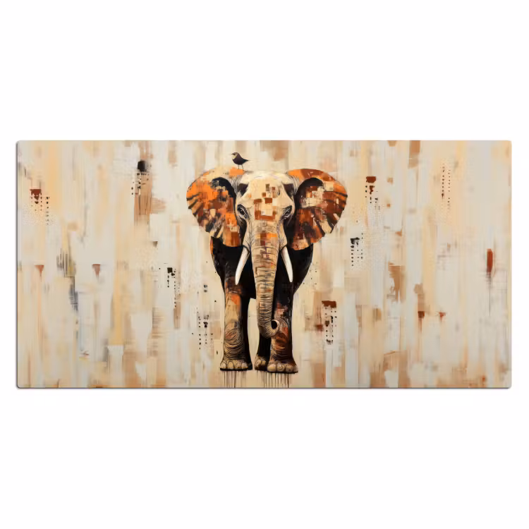 Bureau onderlegger - Olifant - Slurf - Mozaïek - Abstract — 1