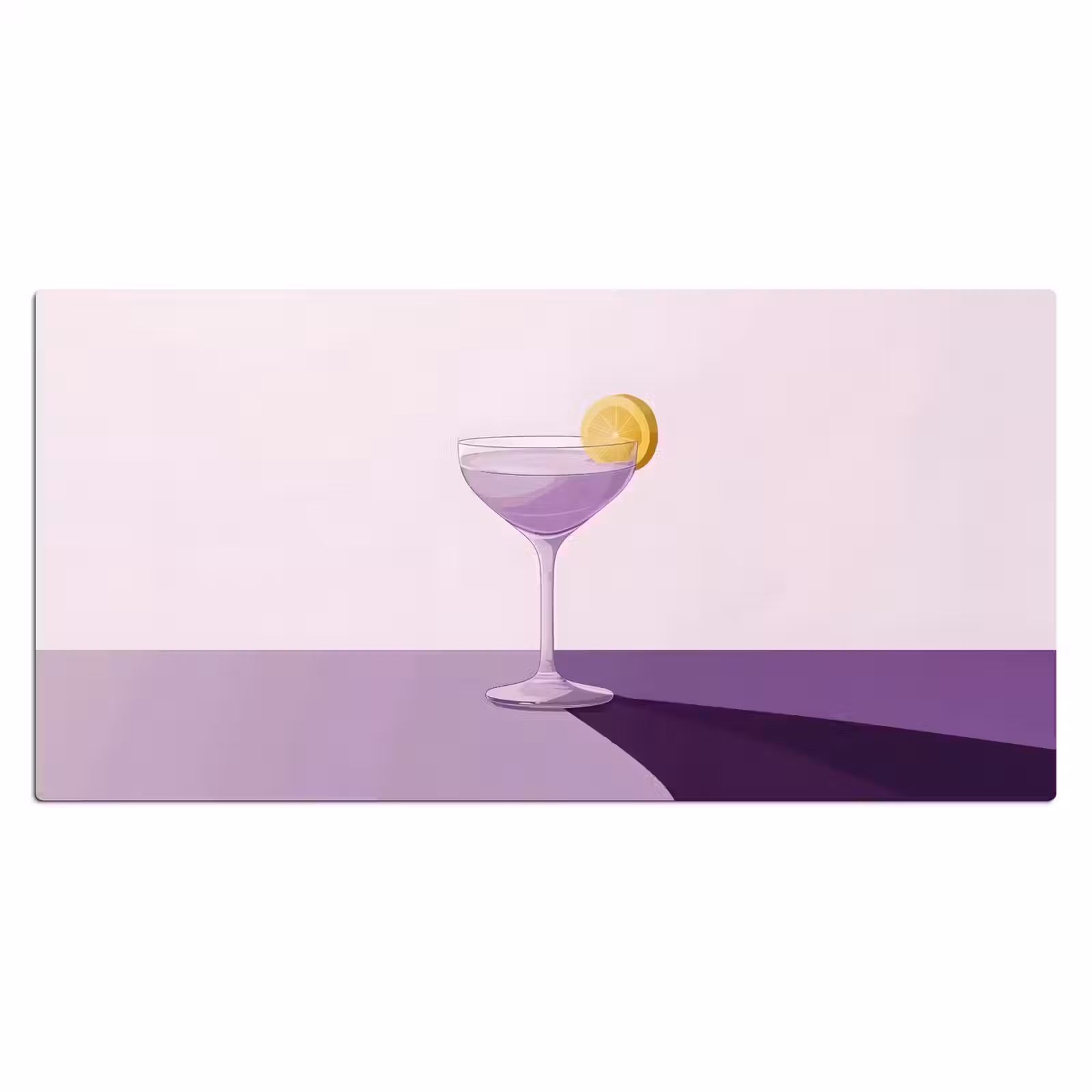 Bureau onderlegger - Cocktail - Paars - Minimalistisch - Citroen — 1