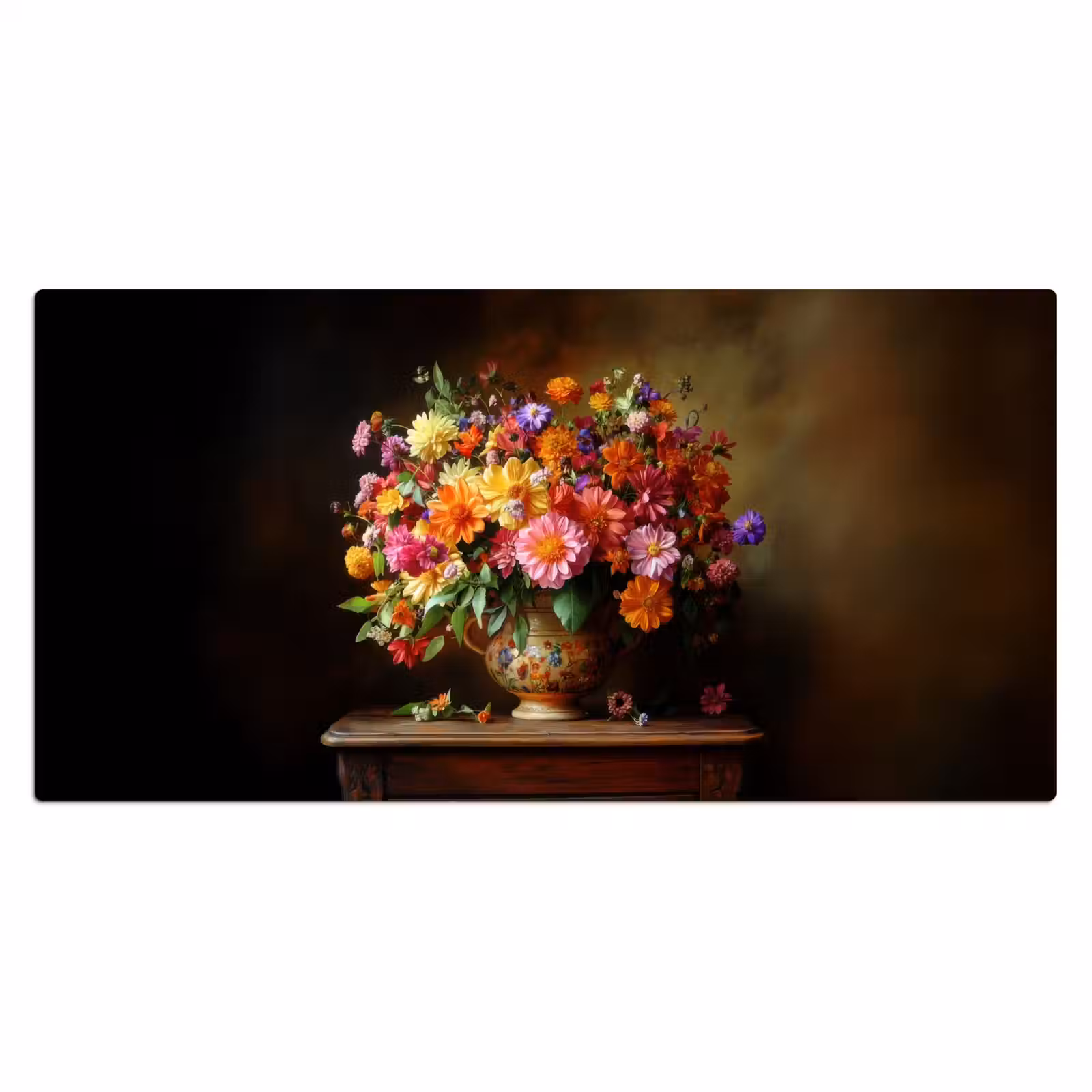 Bureau onderlegger - Kleuren - Boeket - Vaas - Hout — 1