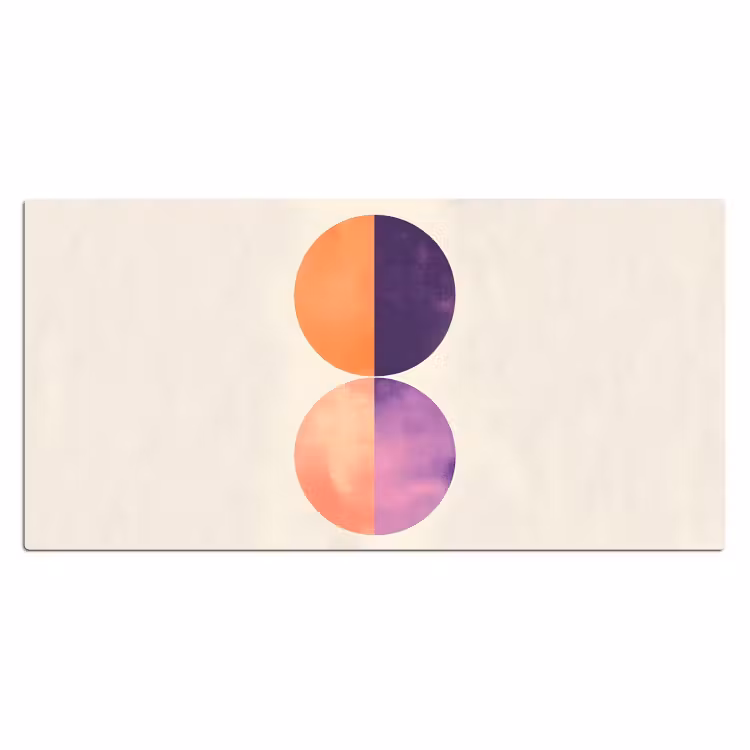 Bureau onderlegger - Abstract - Cirkels - Paars — 1