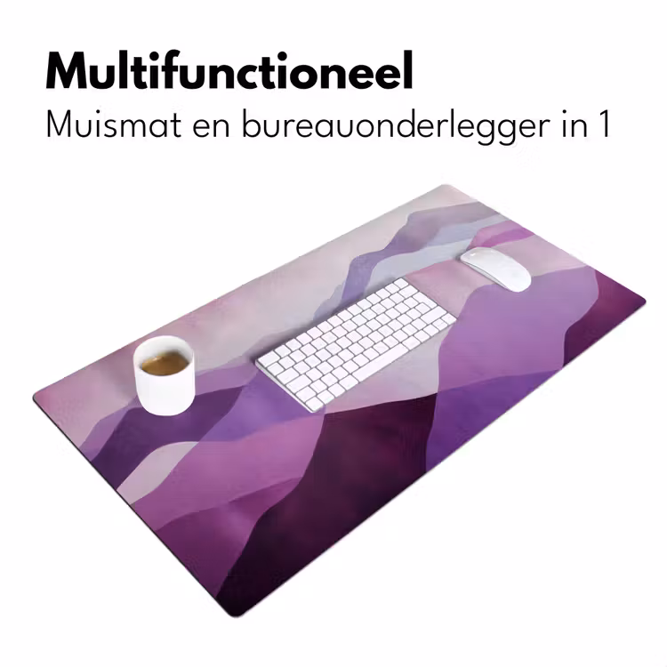 Bureau onderlegger - Abstract - Heuvels - Landschap - Paars — 6