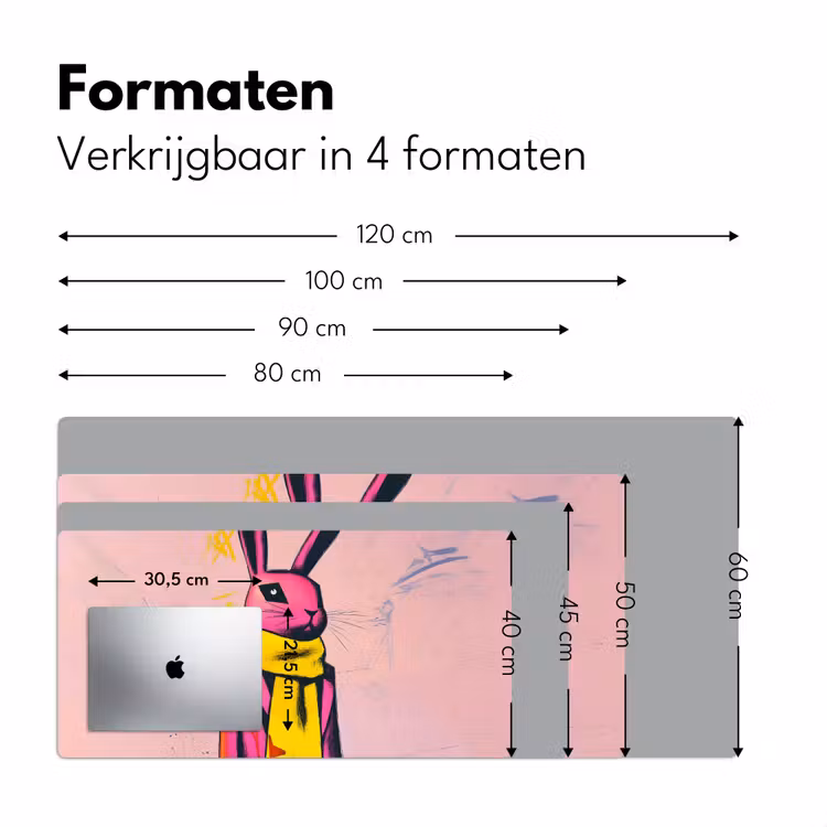 Bureau onderlegger - Abstract - Konijn - Sjaal - Geel — 7