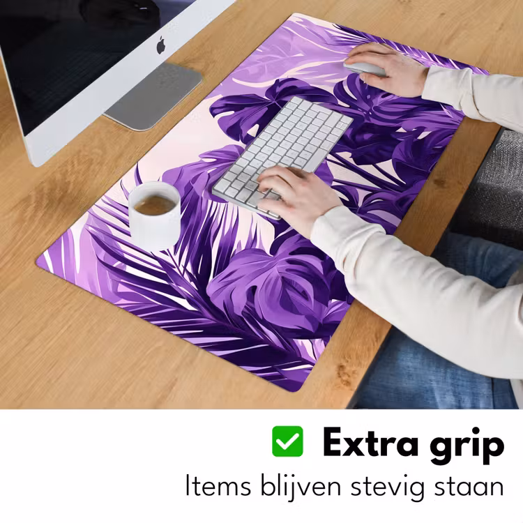 Bureau onderlegger - Bladeren - Paars - Tropisch - Abstract — 5