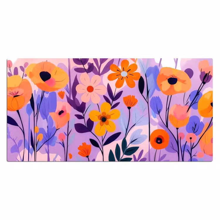 Bureau onderlegger - Bloemen - Kleurrijk - Bladeren — 1