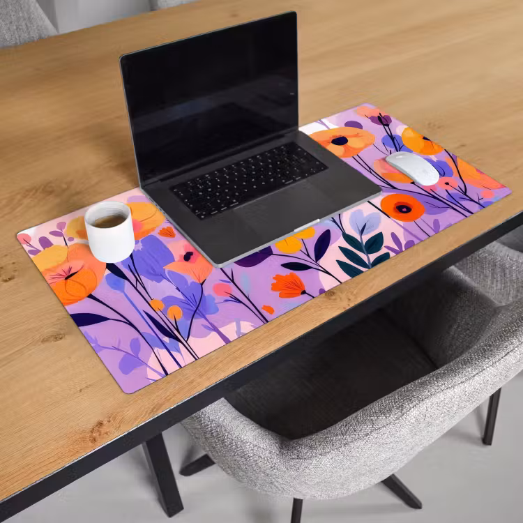 Bureau onderlegger - Bloemen - Kleurrijk - Bladeren — 2