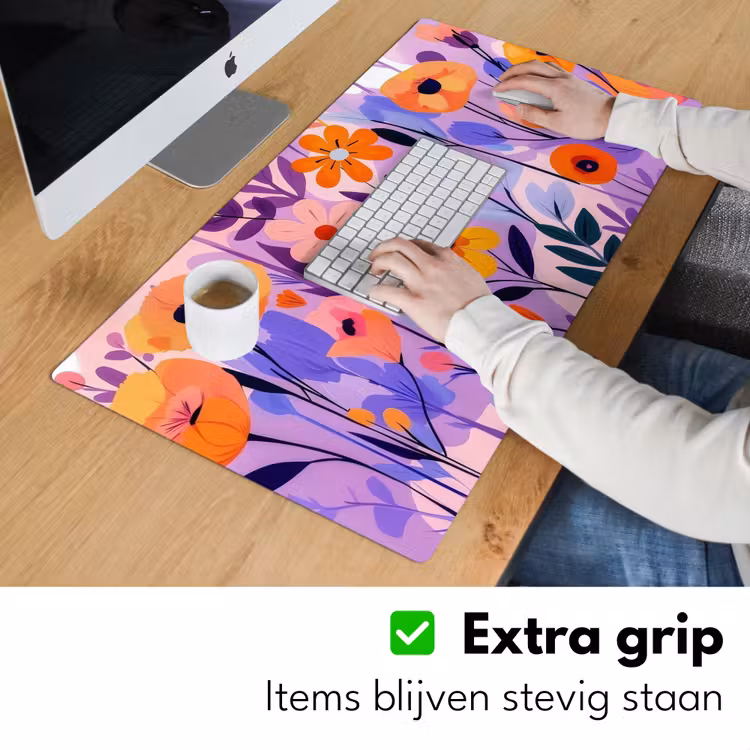 Bureau onderlegger - Bloemen - Kleurrijk - Bladeren — 5
