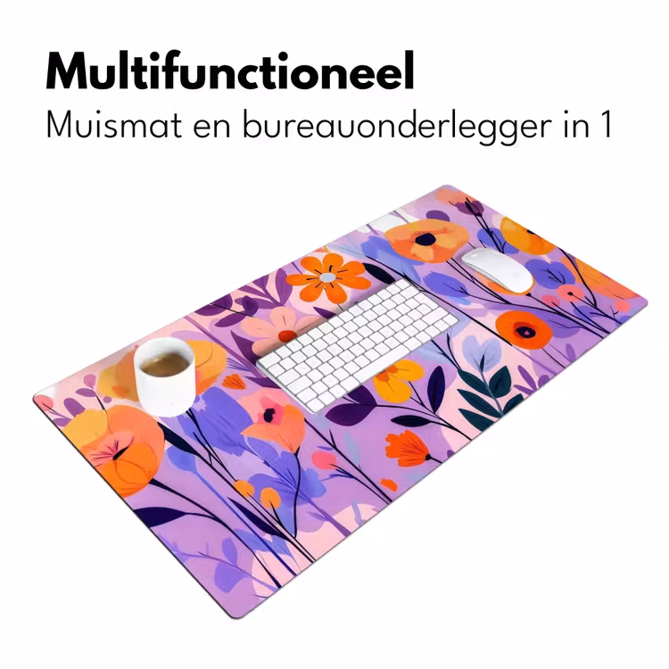 Bureau onderlegger - Bloemen - Kleurrijk - Bladeren — 6