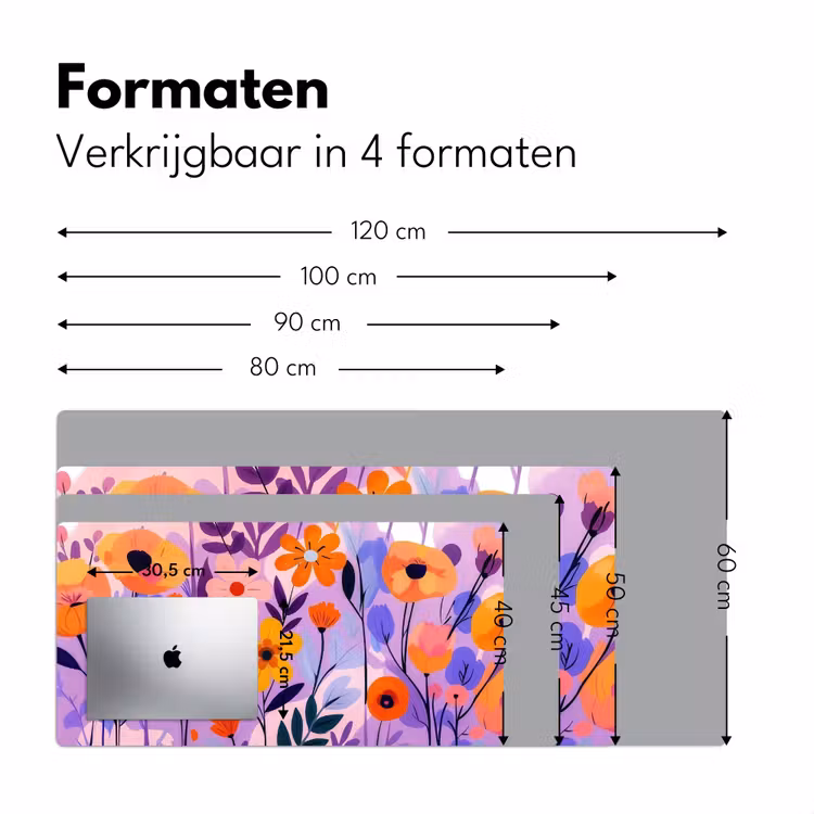 Bureau onderlegger - Bloemen - Kleurrijk - Bladeren — 7
