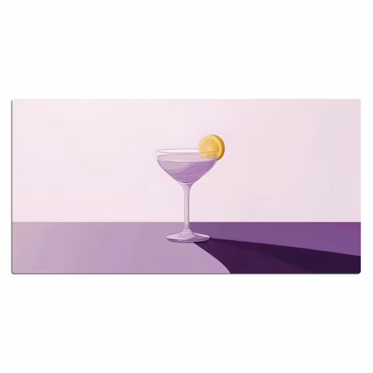 Bureau onderlegger - Cocktail - Paars - Minimalistisch - Citroen — 1