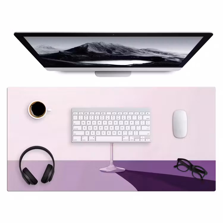 Bureau onderlegger - Cocktail - Paars - Minimalistisch - Citroen — 3
