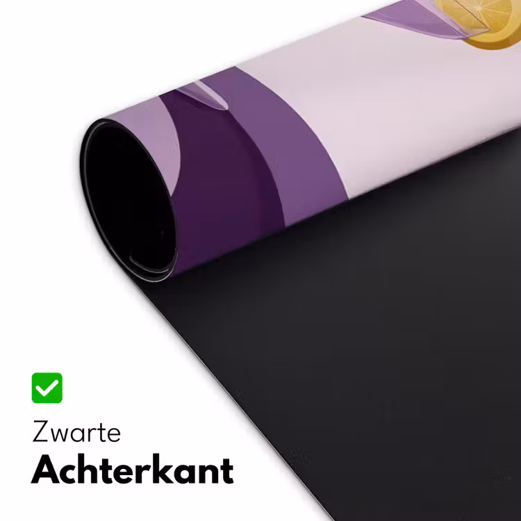 Bureau onderlegger - Cocktail - Paars - Minimalistisch - Citroen — 4