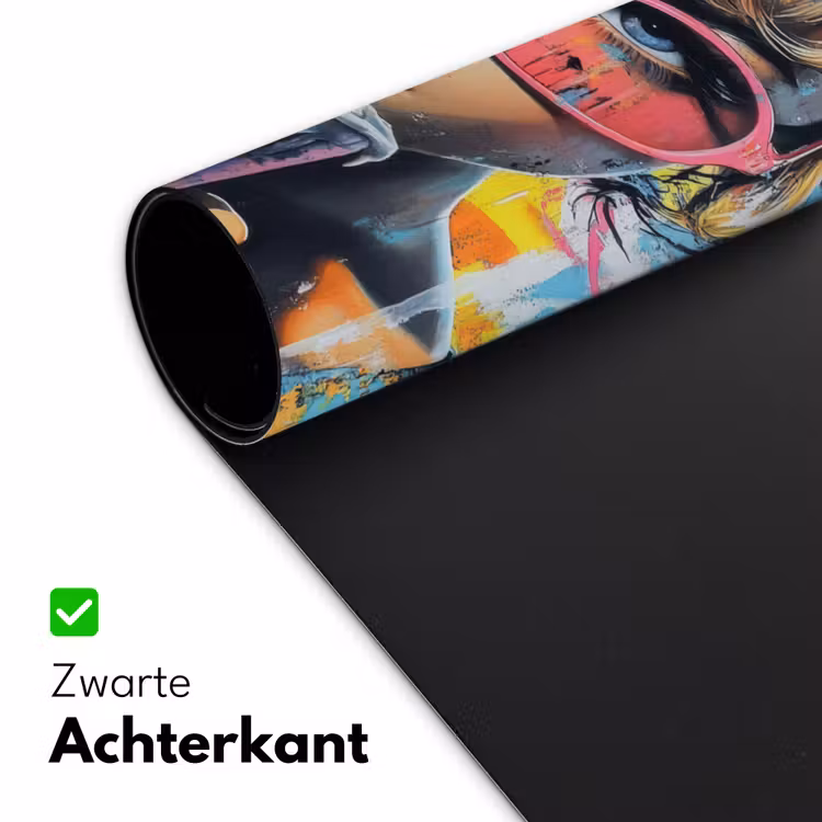 Bureau onderlegger - Expressief - Milkshake - Vrouw - Felle kleuren — 4