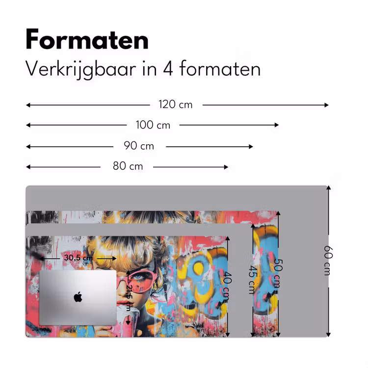 Bureau onderlegger - Expressief - Milkshake - Vrouw - Felle kleuren — 7