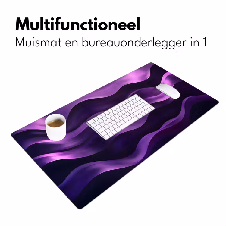 Bureau onderlegger - Golven - Abstract - Paars — 6