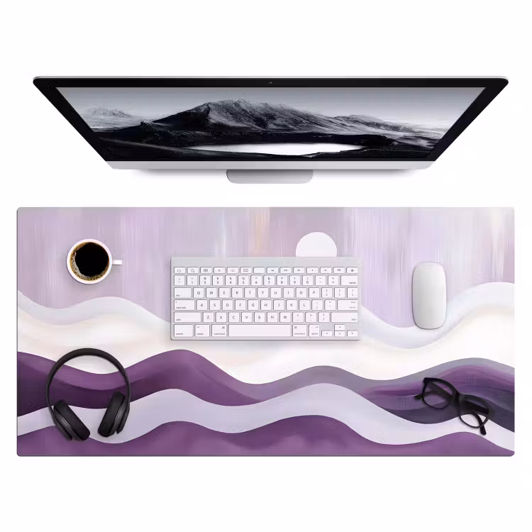 Bureau onderlegger - Golven - Heuvels - Abstract - Paars — 3