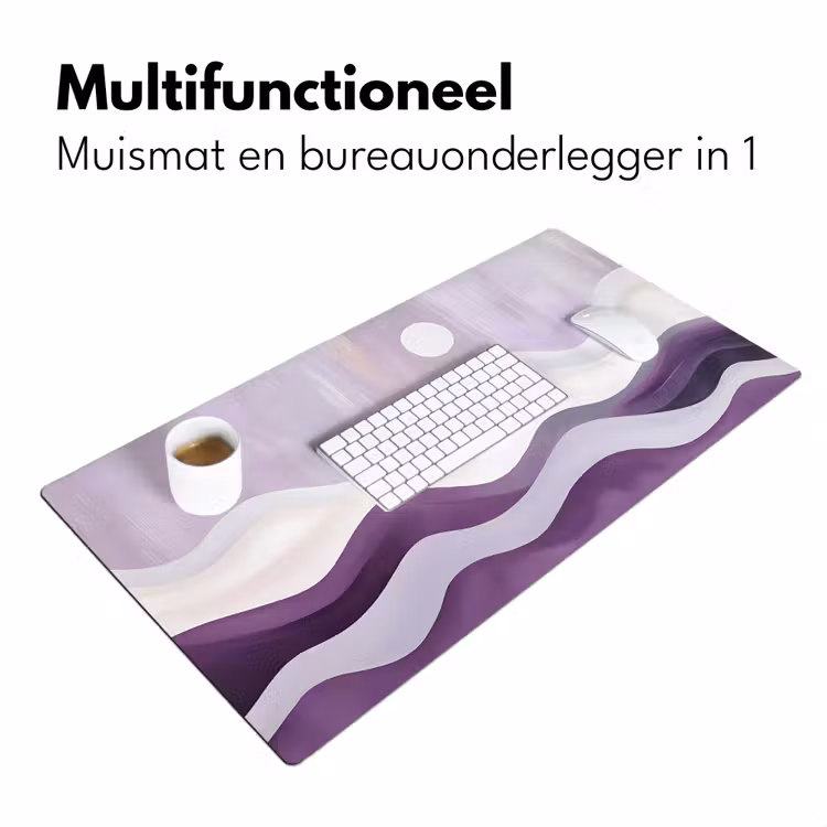 Bureau onderlegger - Golven - Heuvels - Abstract - Paars — 6