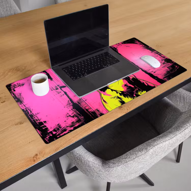 Bureau onderlegger - Hond - Zonnebril - Roze - Art — 2