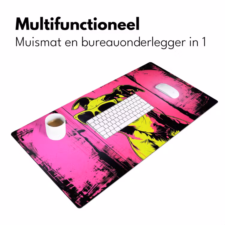 Bureau onderlegger - Hond - Zonnebril - Roze - Art — 6