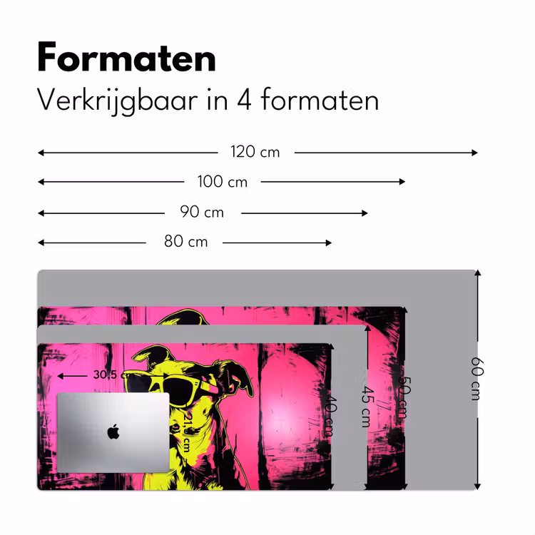 Bureau onderlegger - Hond - Zonnebril - Roze - Art — 7