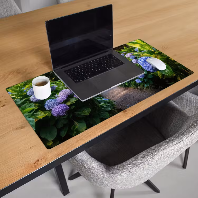 Bureau onderlegger - Hortsensia - Pad - Bloemen — 2