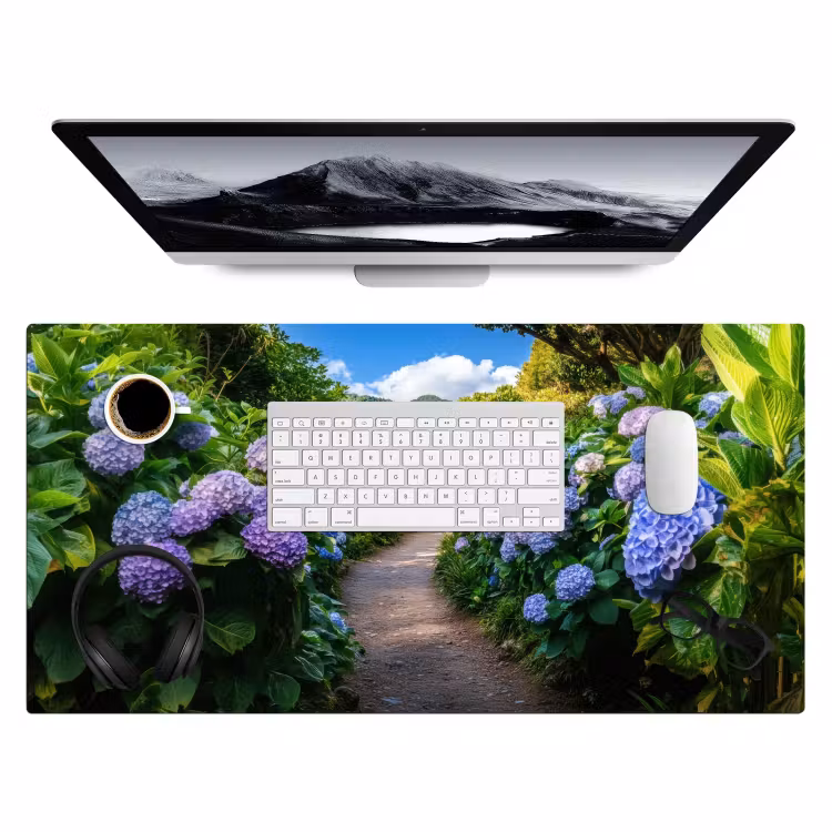 Bureau onderlegger - Hortsensia - Pad - Bloemen — 3