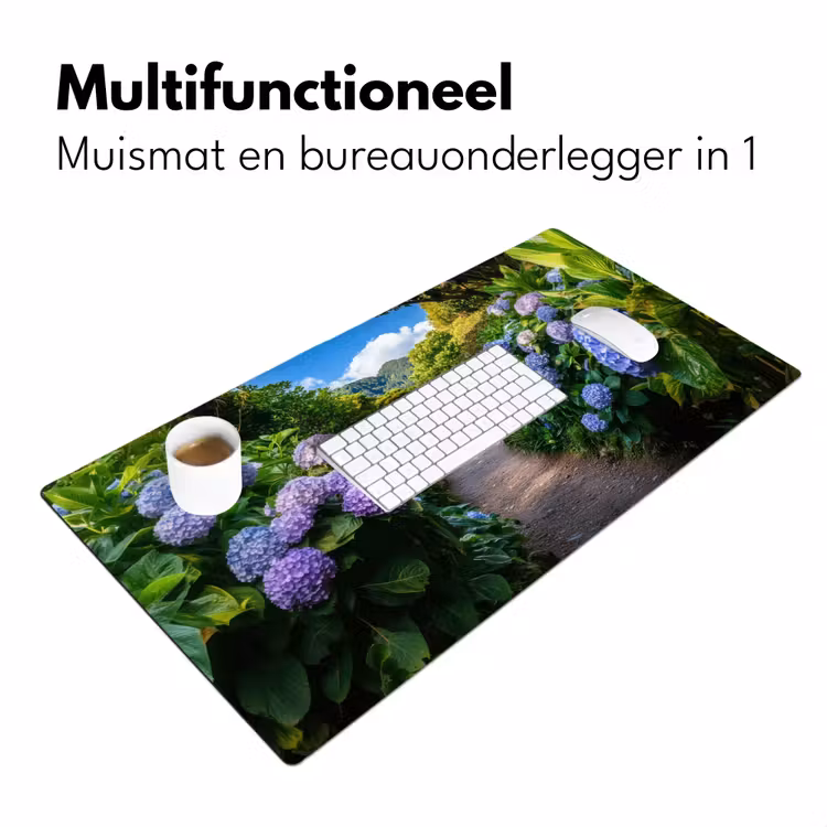 Bureau onderlegger - Hortsensia - Pad - Bloemen — 6
