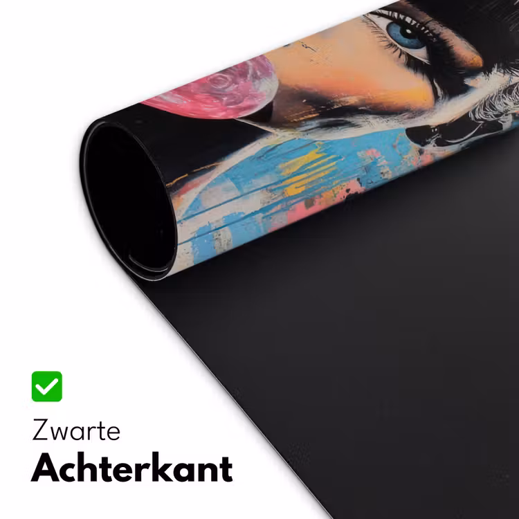 Bureau onderlegger - Kauwgom - Vrouw - Penseelstreken - Modern — 4