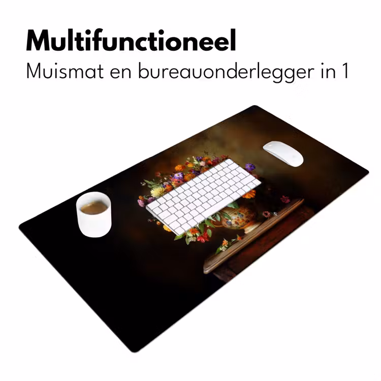 Bureau onderlegger - Kleuren - Boeket - Vaas - Hout — 6