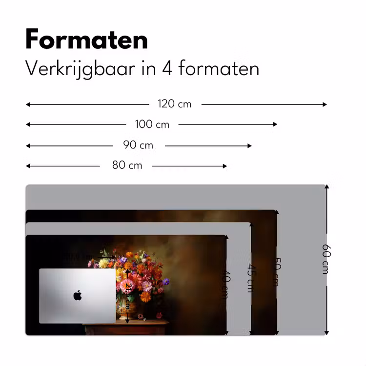 Bureau onderlegger - Kleuren - Boeket - Vaas - Hout — 7