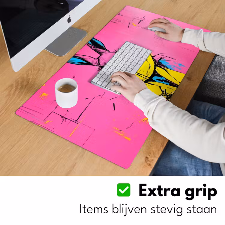 Bureau onderlegger - Konijn - Felroze - Sjaal - Abstract — 5
