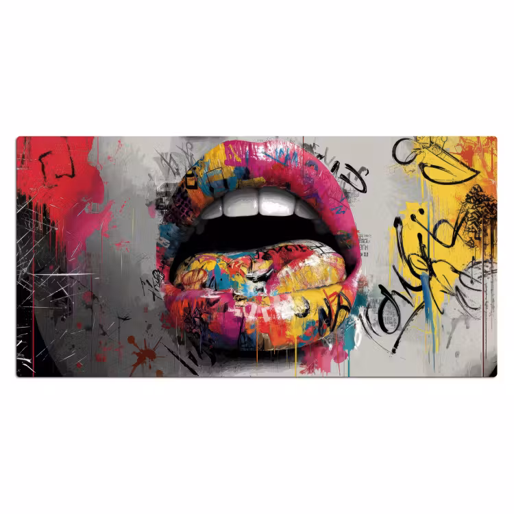 Bureau onderlegger - Lippen - Graffiti - Expressief — 1