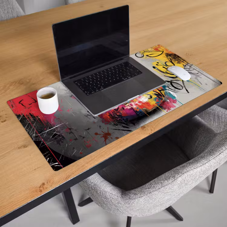 Bureau onderlegger - Lippen - Graffiti - Expressief — 2