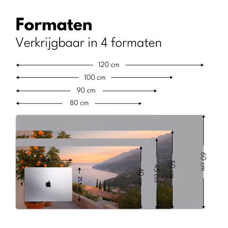 Bureau onderlegger - Middelandse zee - Sinaasappel - Heuvels - Zee — 7