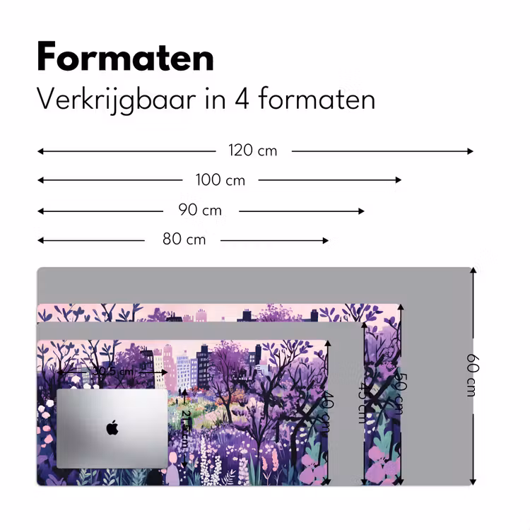 Bureau onderlegger - Park - Bomen - Bloemen - Gebouwen — 7