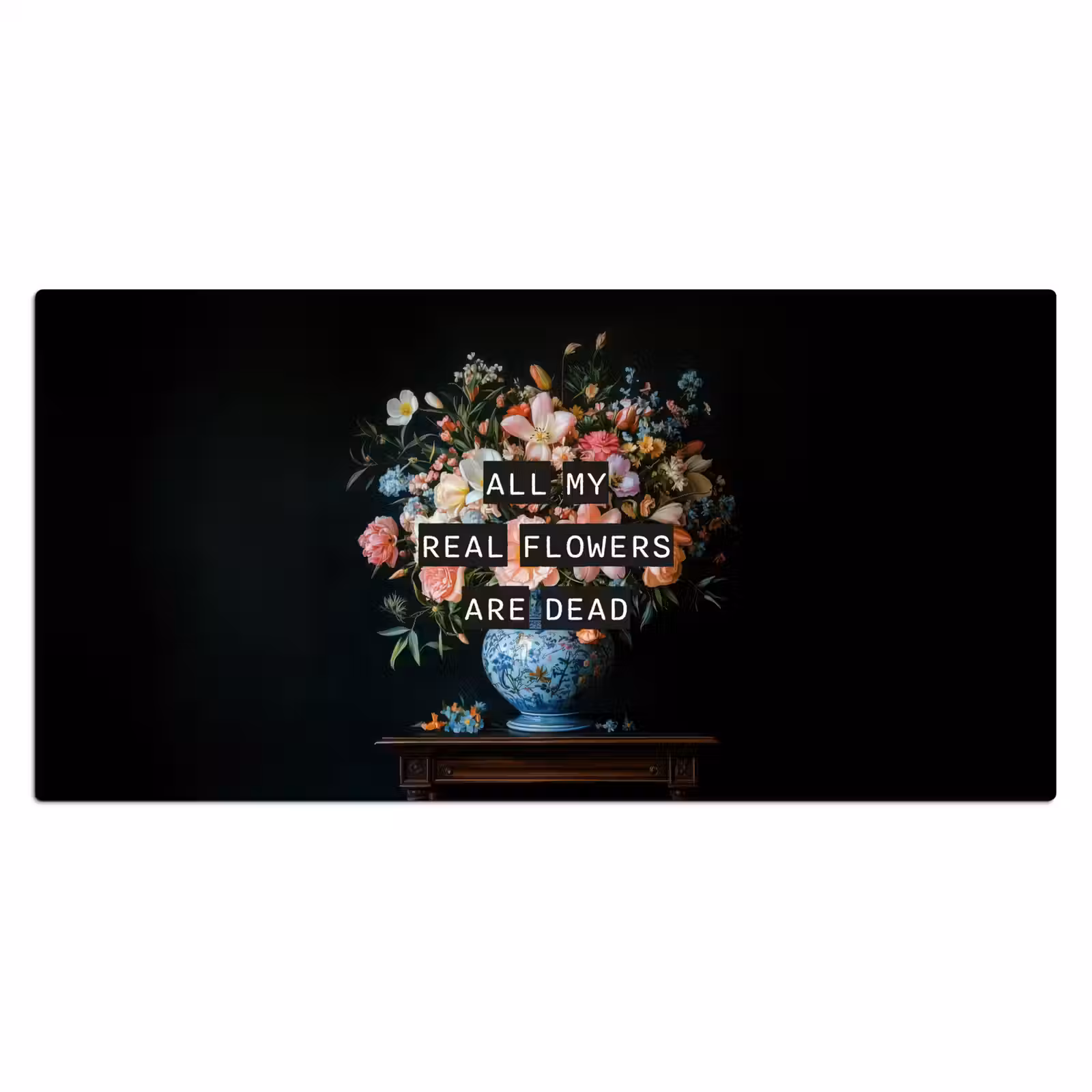 Bureau onderlegger - Bloemen - Art - Pastel - Quotes — 1