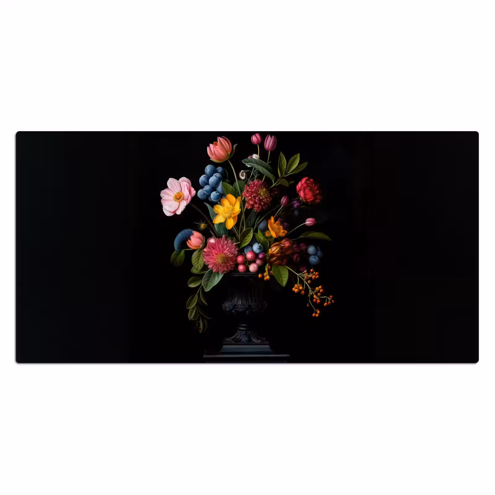 Bureau onderlegger - Bloemen - Vrolijk - Vaas — 1