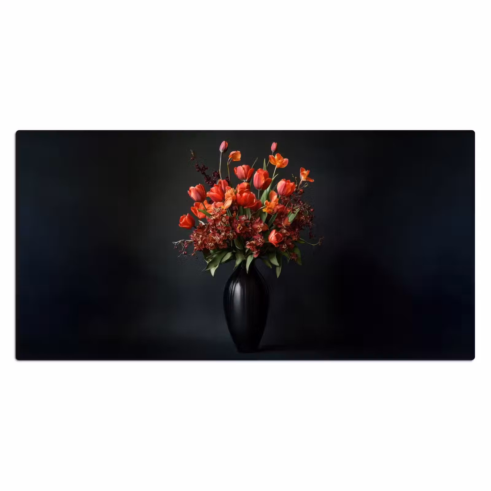 Bureau onderlegger - Boeket - Tulpen - Vaas - Rood — 1