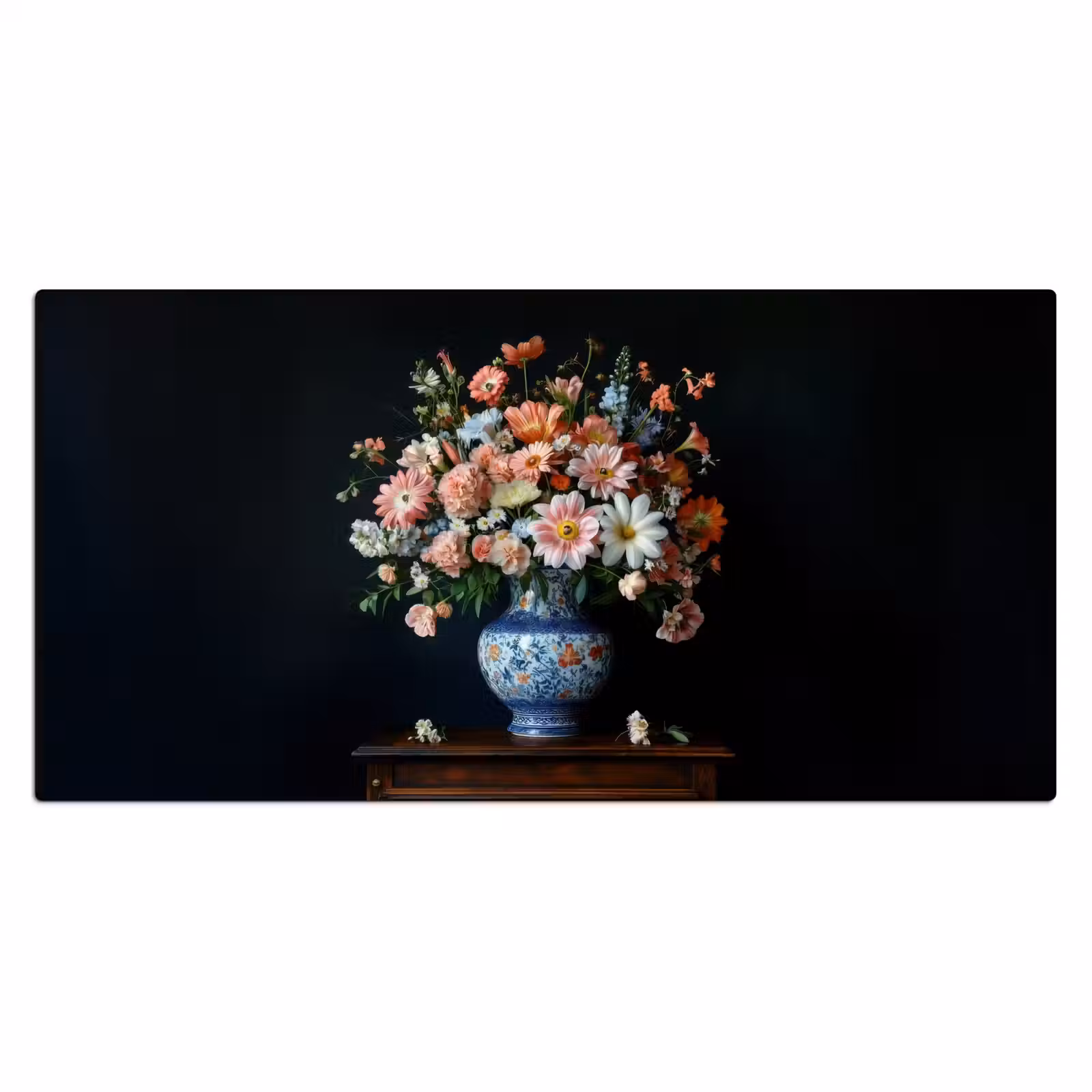 Bureau onderlegger - Hout - Vaas - Kleuren - Bloemen — 1