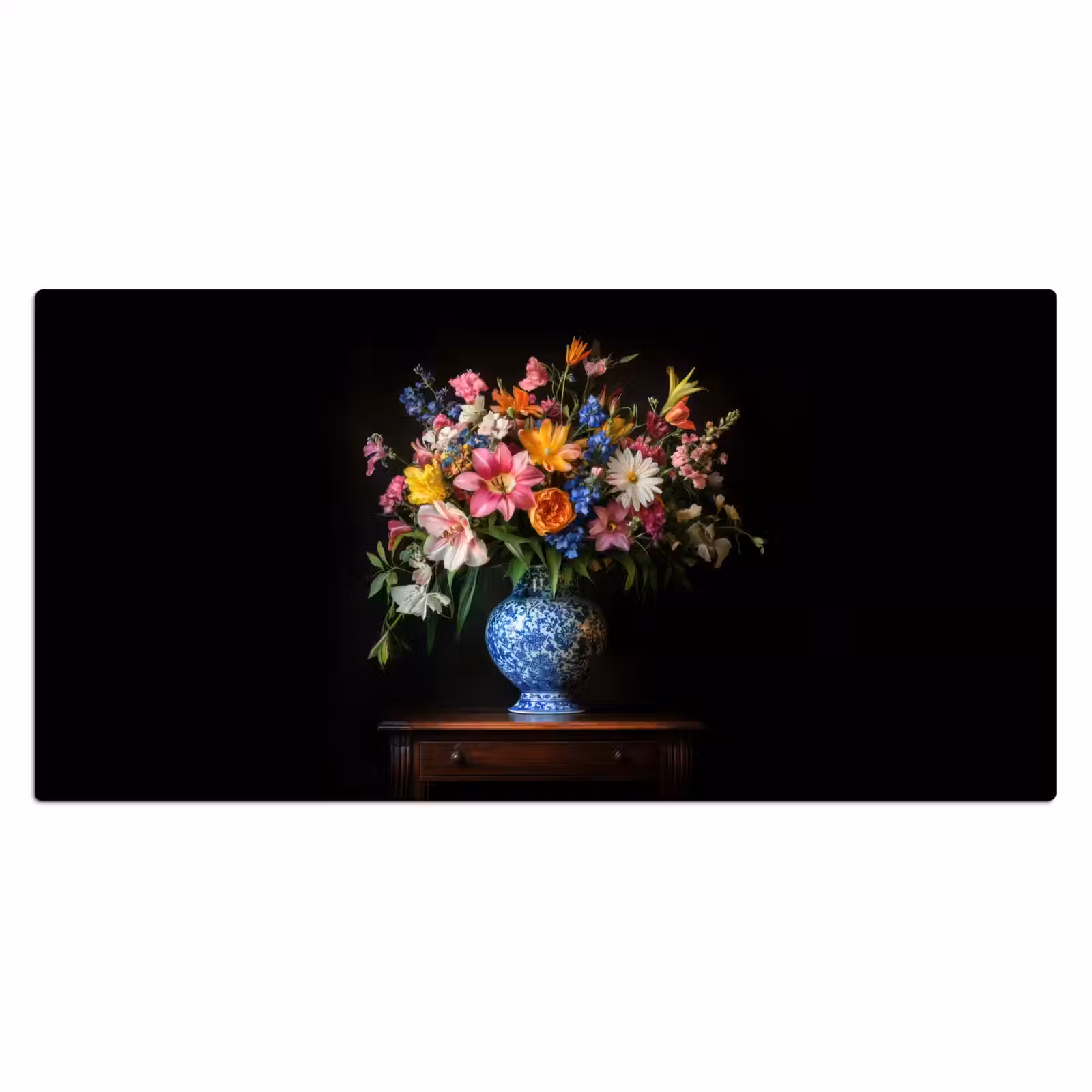 Bureau onderlegger - Kleur - Vaas - Bloemen - Boeket — 1
