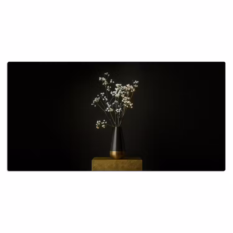 Bureau onderlegger - Bloembollen - Wit - Vaas - Minimalistisch — 1
