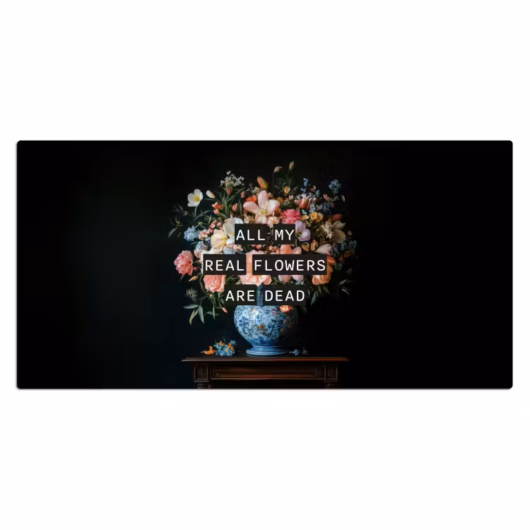 Bureau onderlegger - Bloemen - Art - Pastel - Quotes — 1
