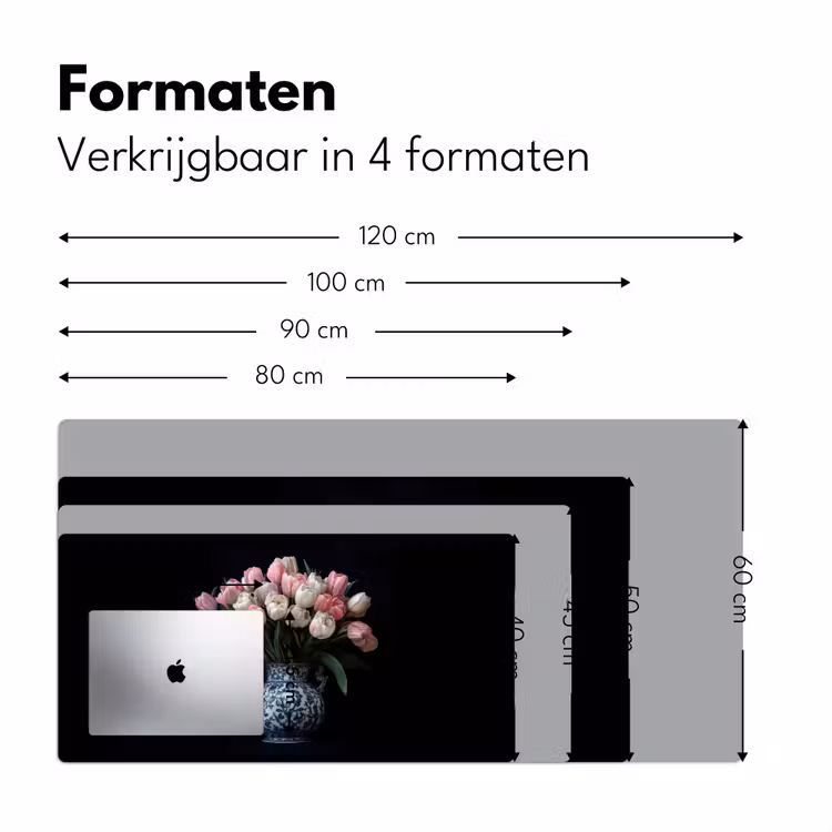 Bureau onderlegger - Bloemen - Roze - Tulpen - Vaas — 7