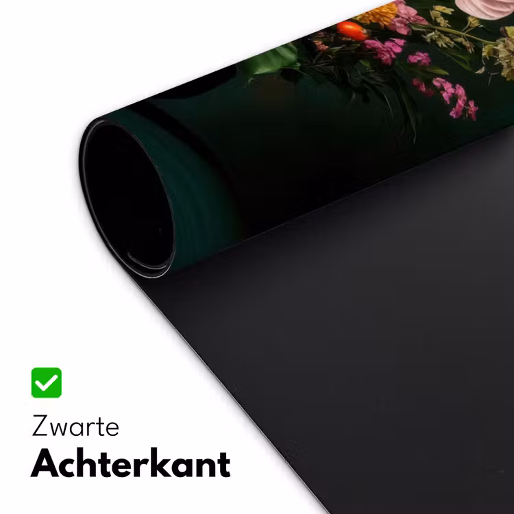 Bureau onderlegger - Bloemen - Vaas - Zwart — 4