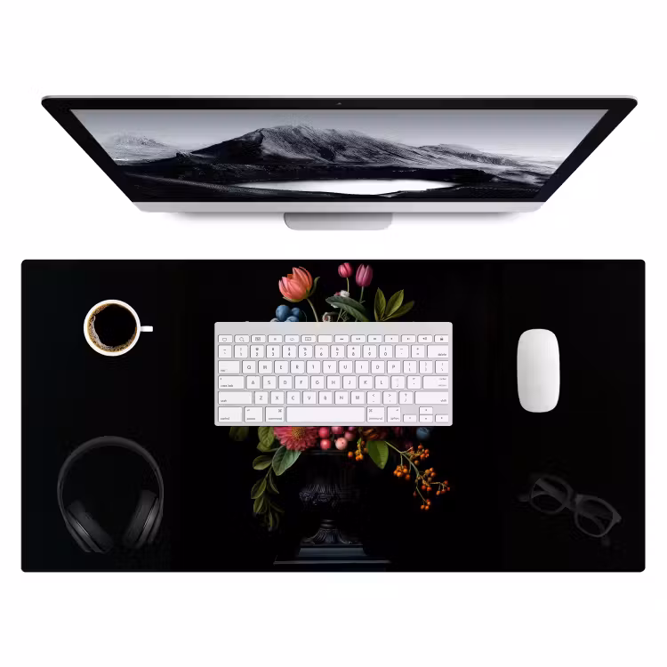 Bureau onderlegger - Bloemen - Vrolijk - Vaas — 3
