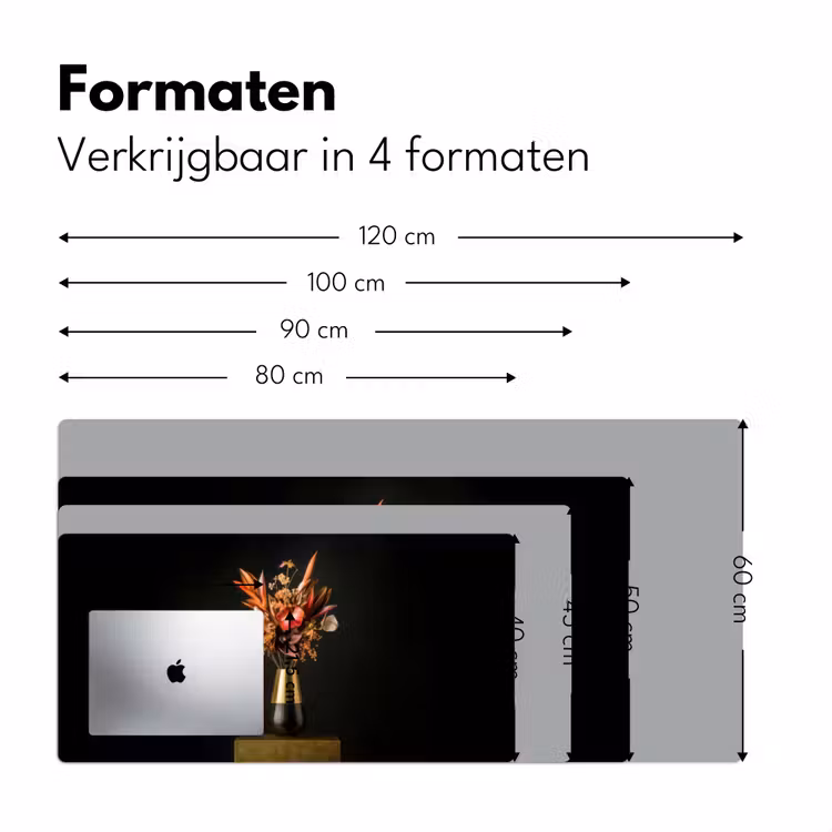 Bureau onderlegger - Exotisch - Boeket - Vaas - Goud — 7