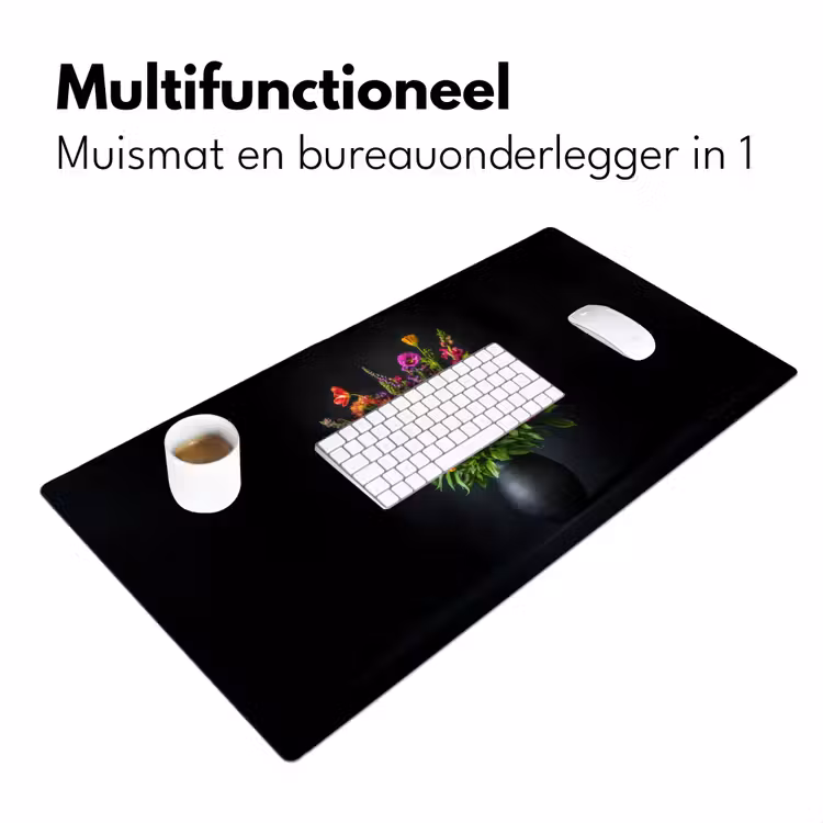 Bureau onderlegger - Felgekleurd - Bloemen - Vaas — 6